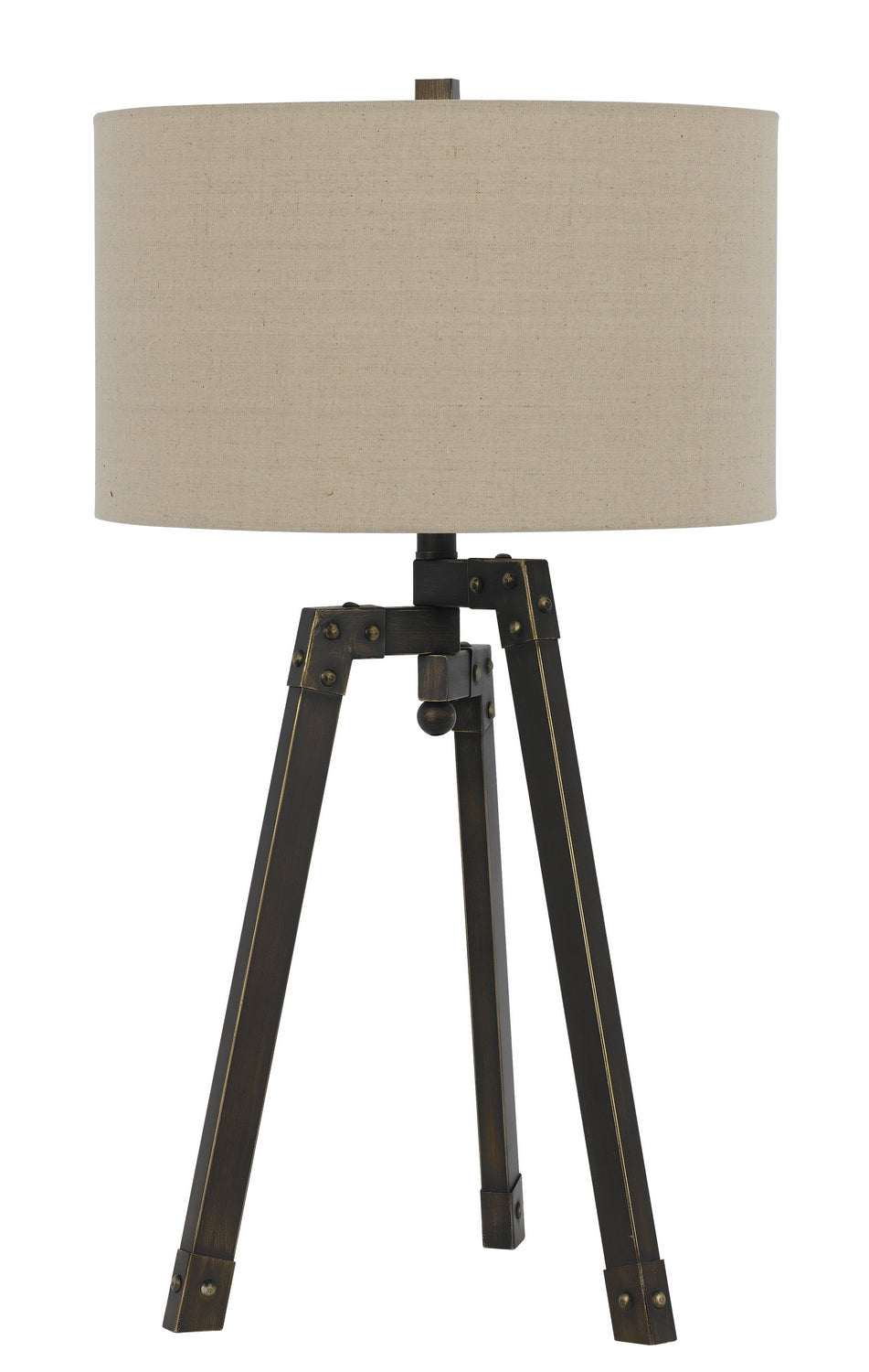 Cal Lighting BO-2626TB Tripod One Light Table Lamp Lamp Bronze / Dark