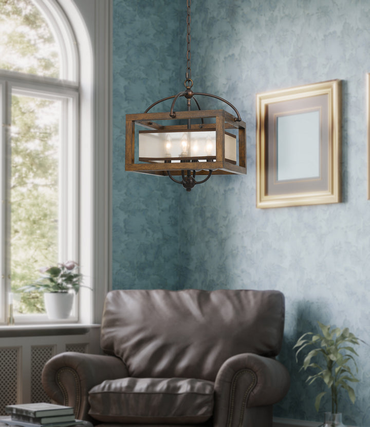 Cal Semi Flush FX-3536/1C Ceiling Light - Dark Bronze