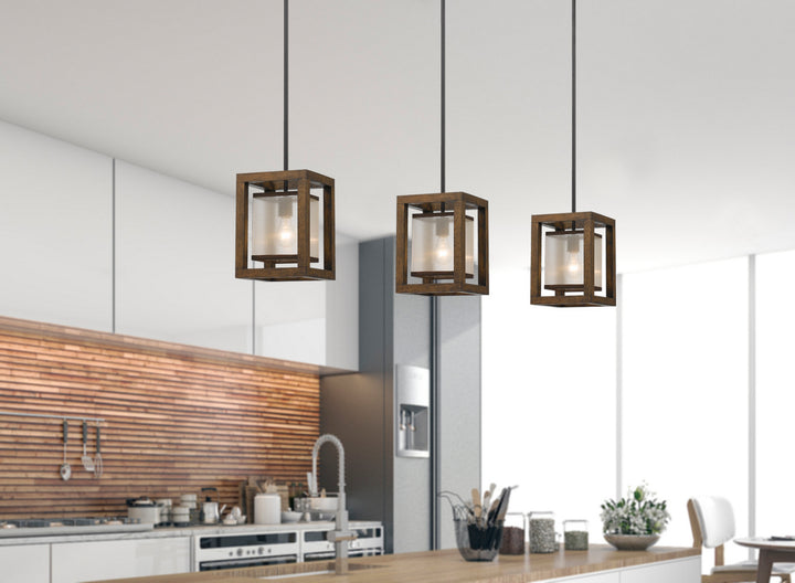 Cal Mini FX-3536/1P Pendant Light - Dark Bronze