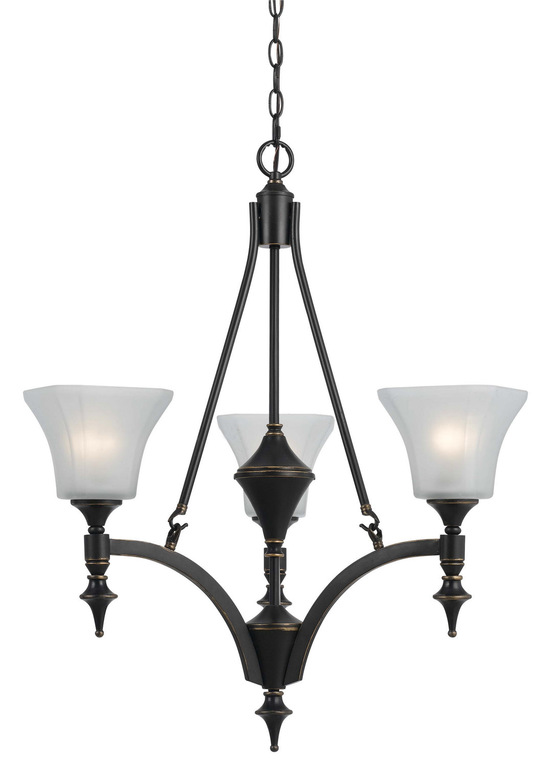 Cal Rockwood FX-3541/3 Chandelier Light - Dark Bronze