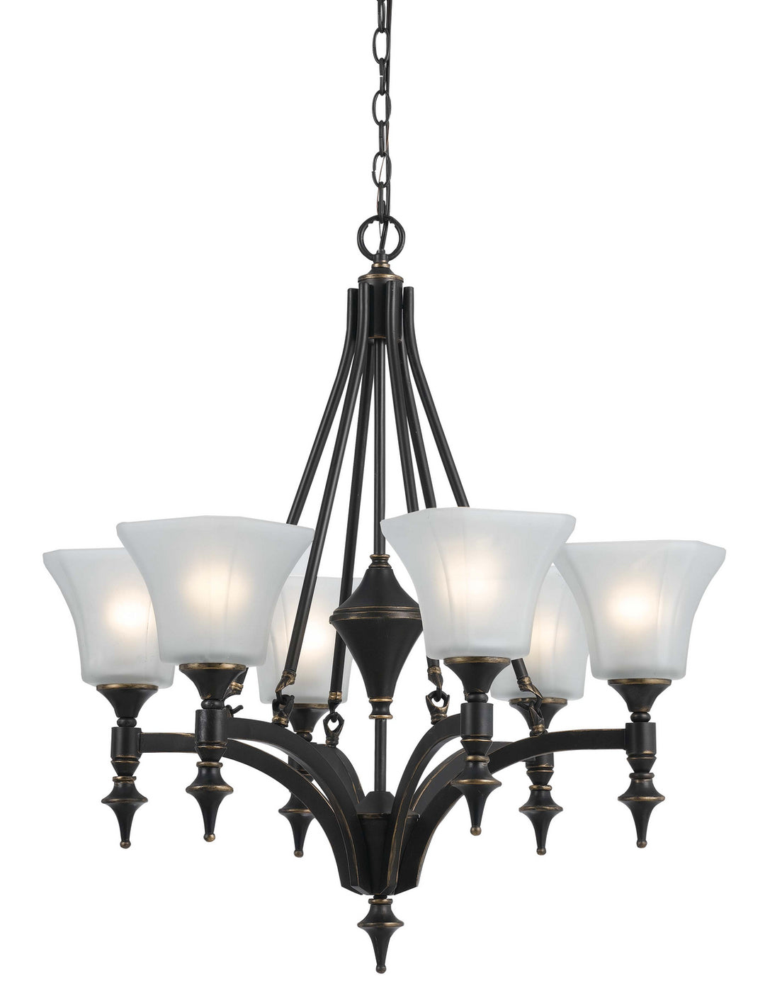 Cal Rockwood FX-3541/6 Chandelier Light - Dark Bronze