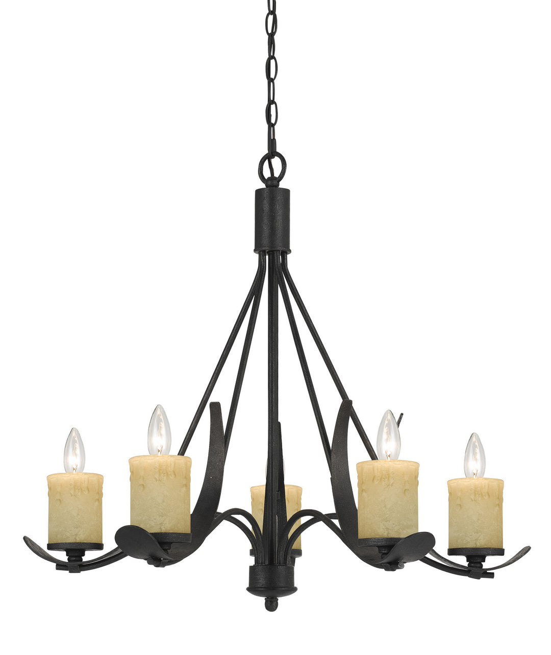 Cal Morelis FX-3561/5 Chandelier Light - Black Smith