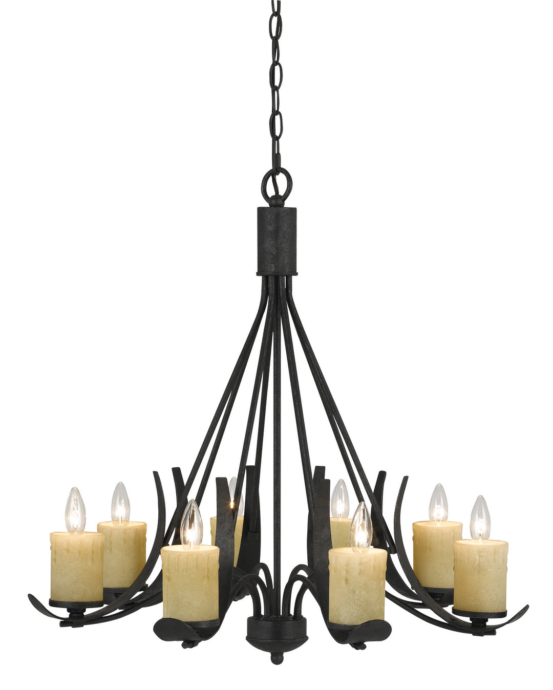 Cal Morelia FX-3561/8 Chandelier Light - Black Smith