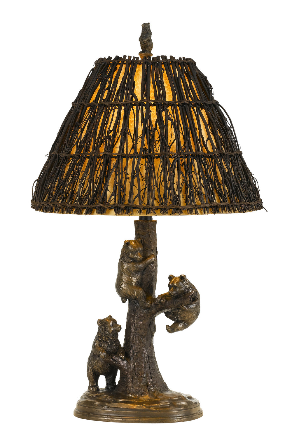 Cal Lighting BO-2663TB Bear One Light Table Lamp Lamp Bronze / Dark