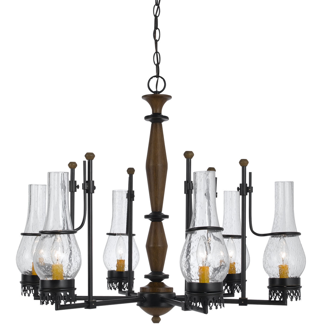 Cal Trenton FX-3564/6 Chandelier Light - Metal/Wood