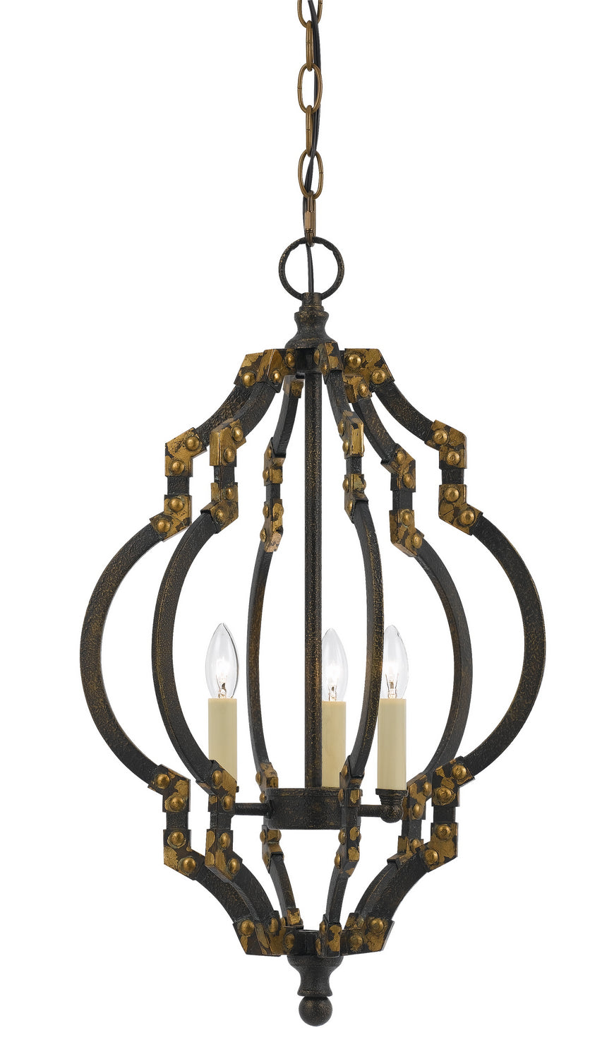 Cal Howell FX-3593-3 Pendant Light - Irontiqued Gold