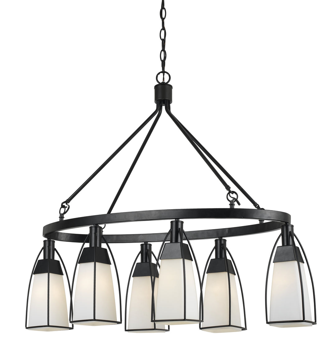 Cal Channing FX-3612-6 Chandelier Light - Black