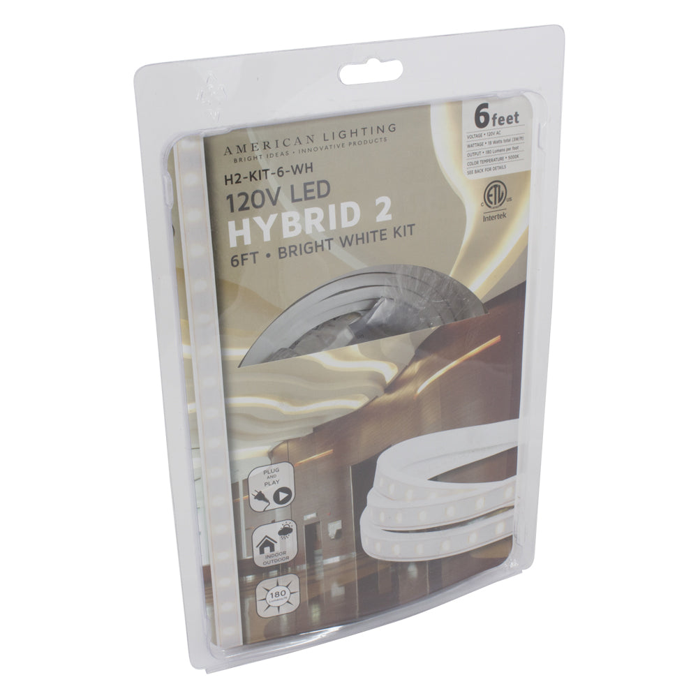 American Lighting H2-KIT-6-WH Hybrid 2 Tape Light Kit Decor White