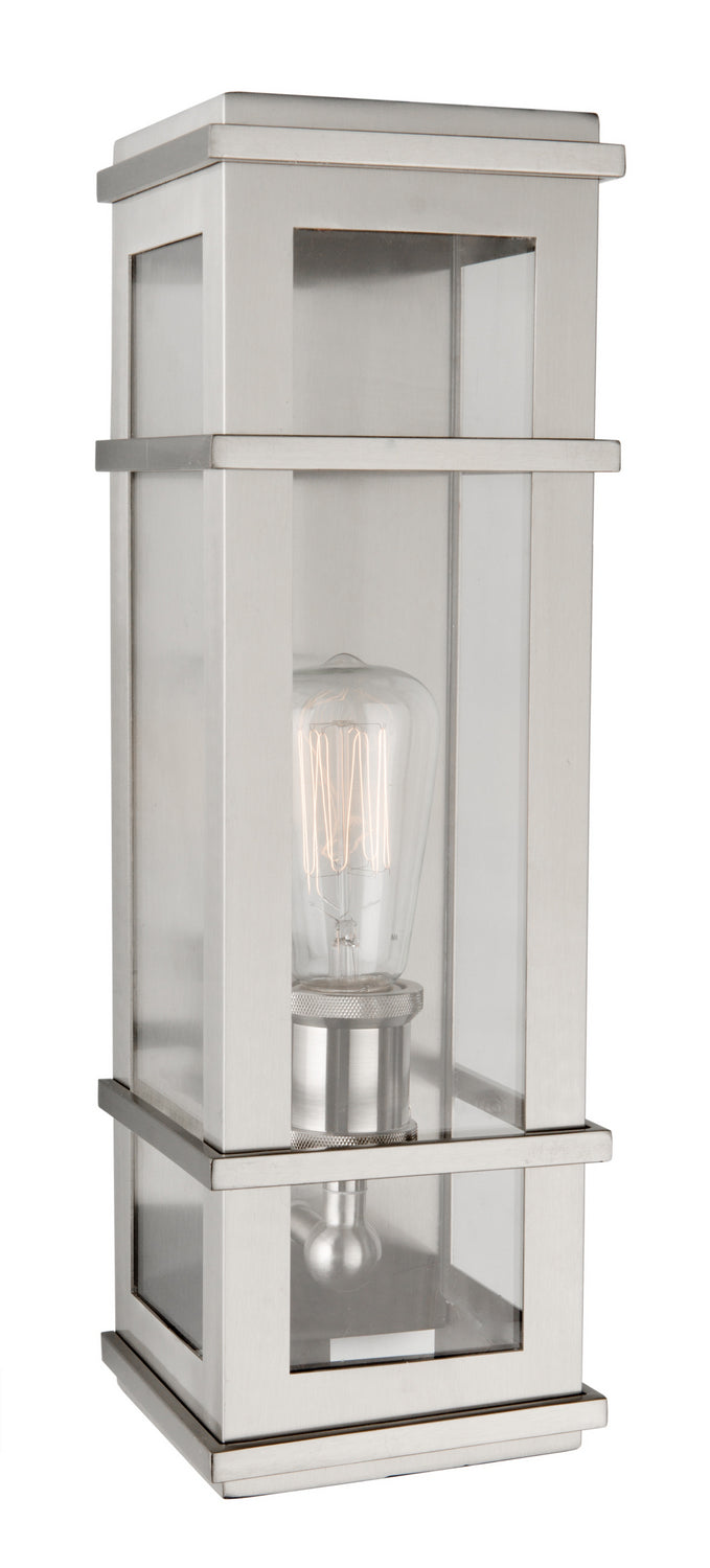 Artcraft Lighting SC13111SS Granger Square Led Wall Sconce Outdoor Pewter, Nickel, Silver