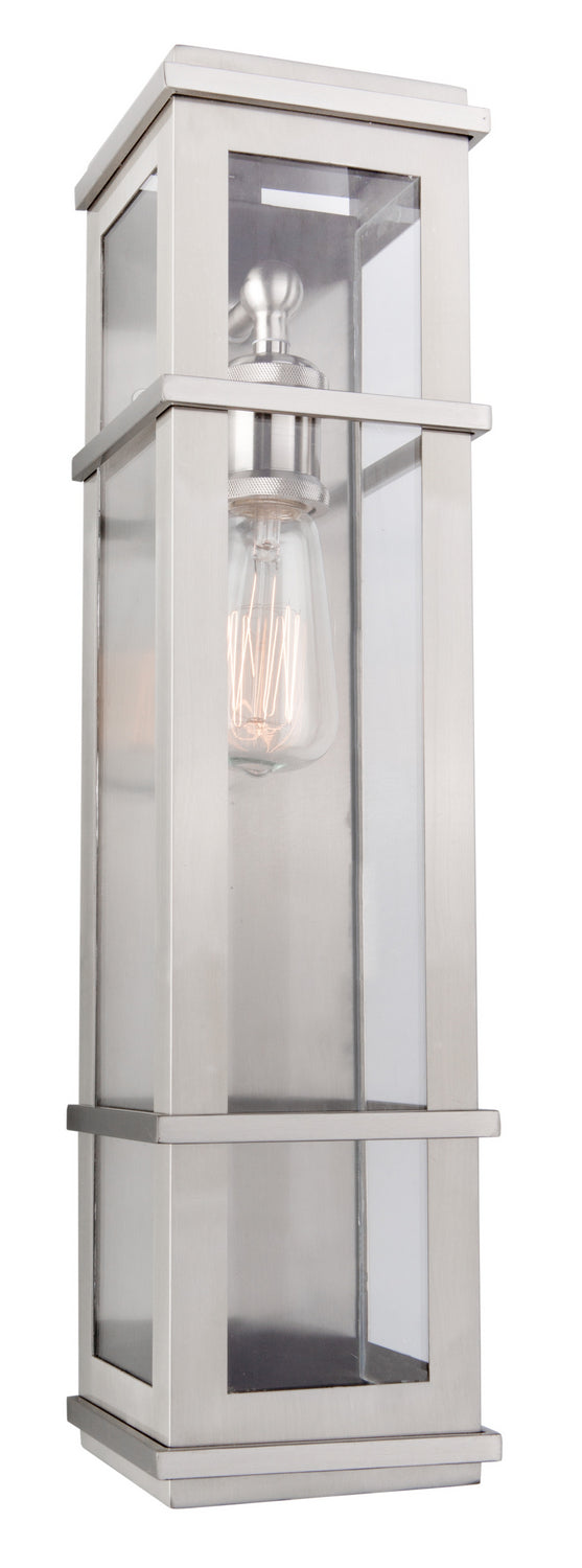 Artcraft Lighting SC13112SS Granger Square Led Wall Sconce Outdoor Pewter, Nickel, Silver