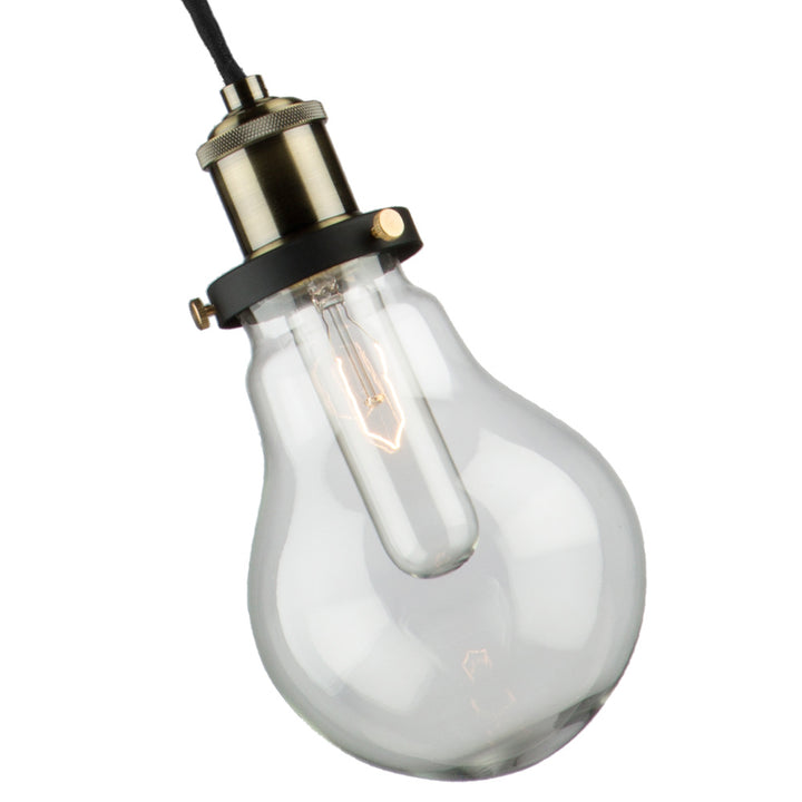 Artcraft Edison AC10481 Pendant Light - Matte Black & Vintage Brass