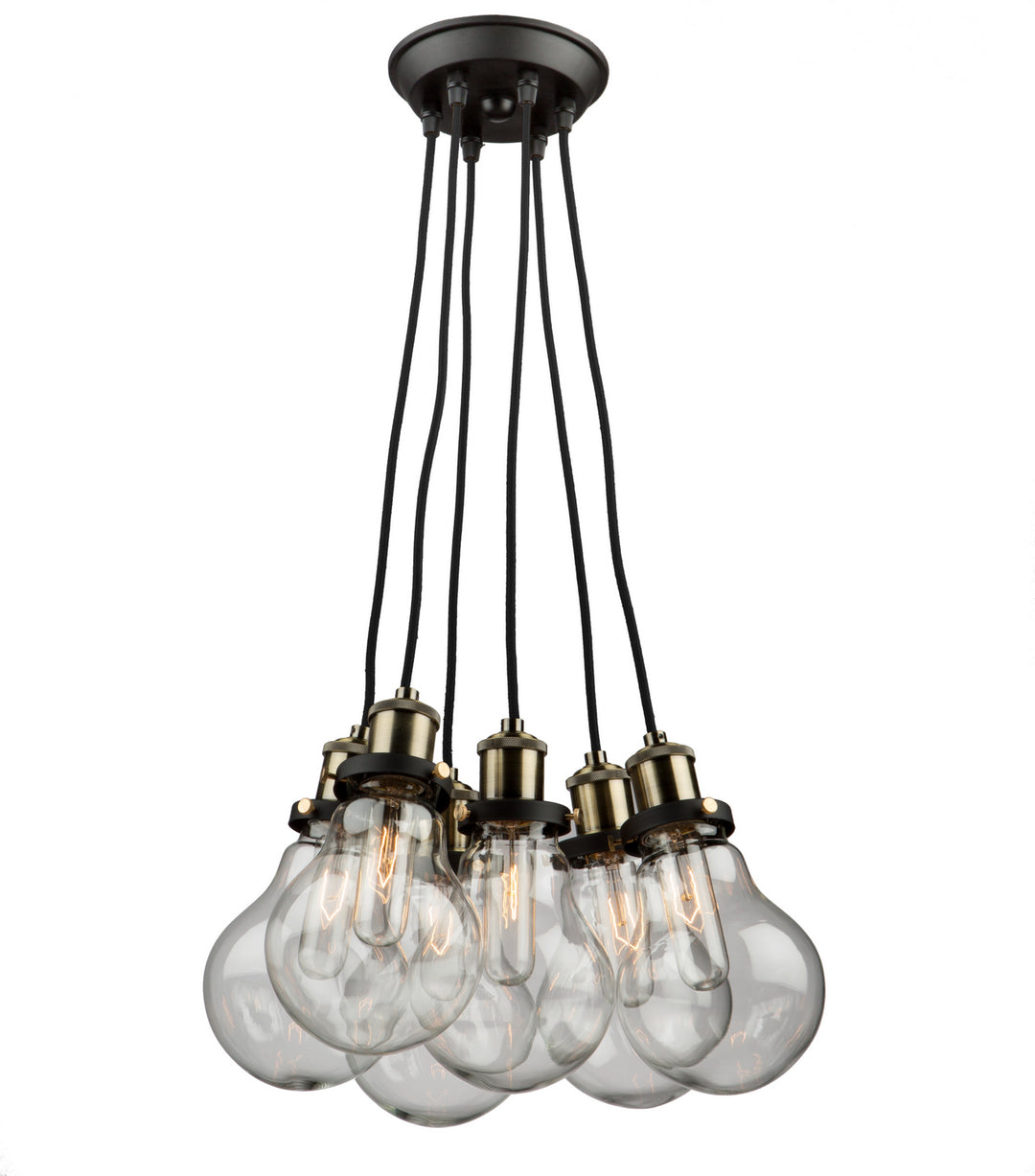 Artcraft Edison AC10485 Pendant Light - Matte Black & Vintage Brass