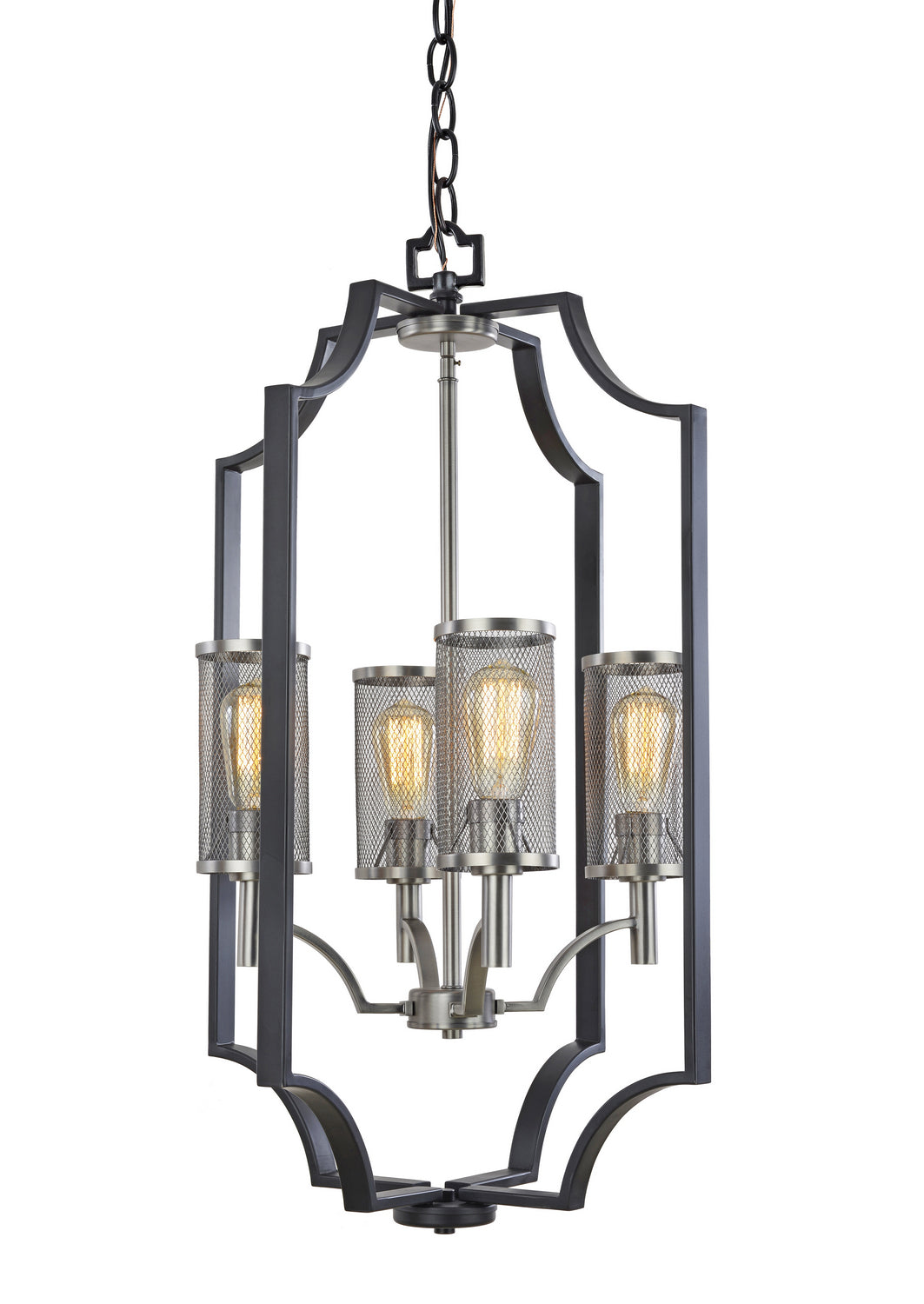 Artcraft Oxford AC10494 Pendant Light - Matte Black & Antique Nickel