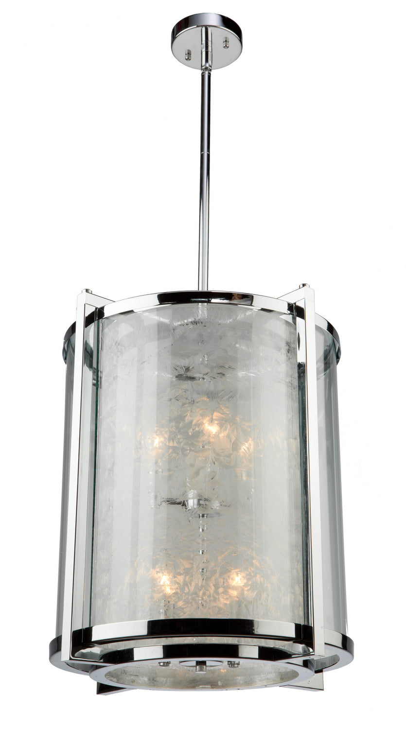 Artcraft Crackled Ice AC10802CH Pendant Light - Chrome