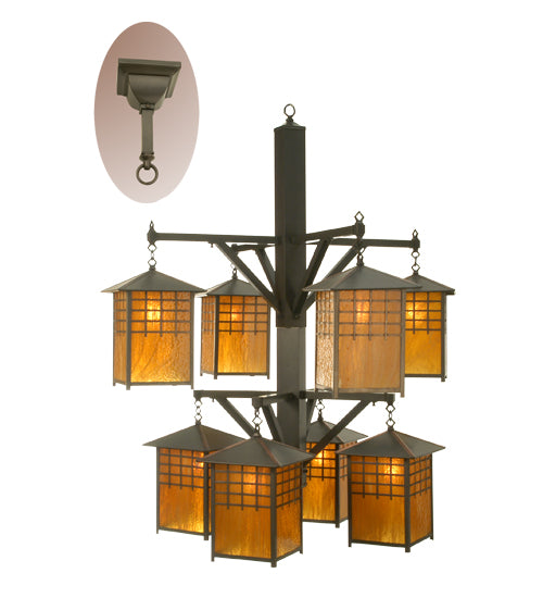 Meyda Tiffany Castille 72076 Chandelier Light - Craftsman Brown