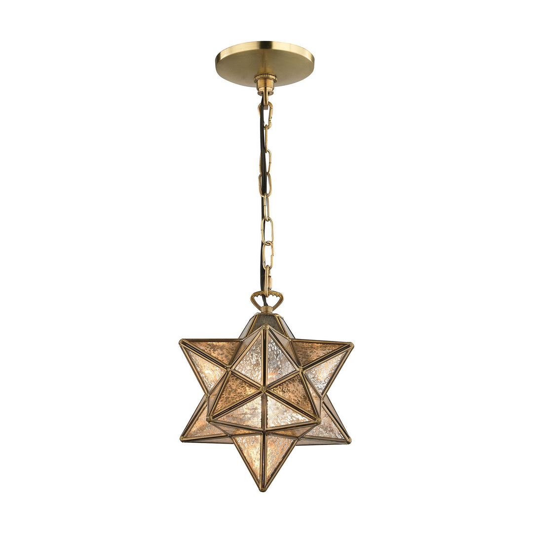 Elk Moravian Star 1145-008 Pendant Light - Antique Brass