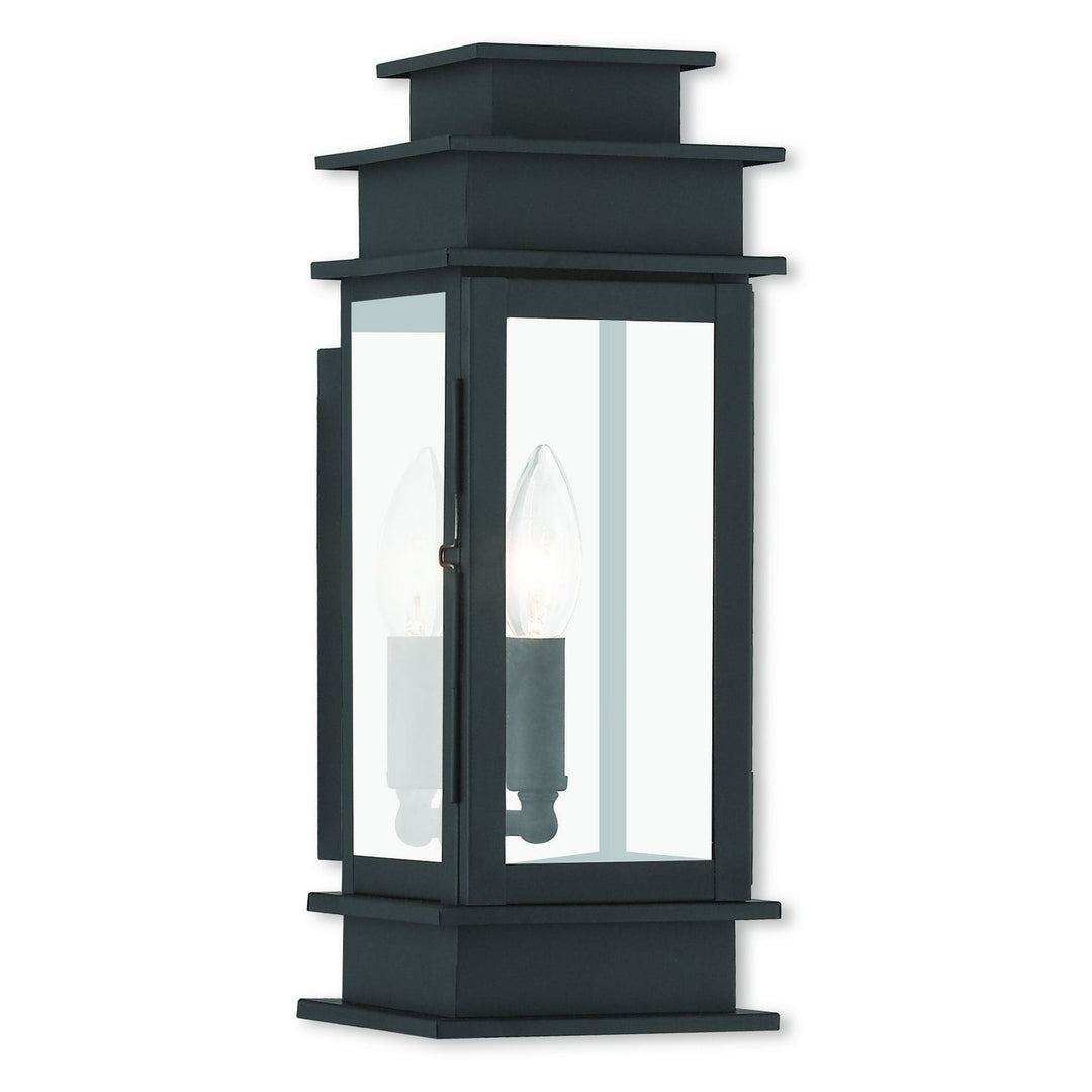 Livex Lighting 2013-04  Princeton Outdoor Black W/ Polished Chrome Stainless Steel