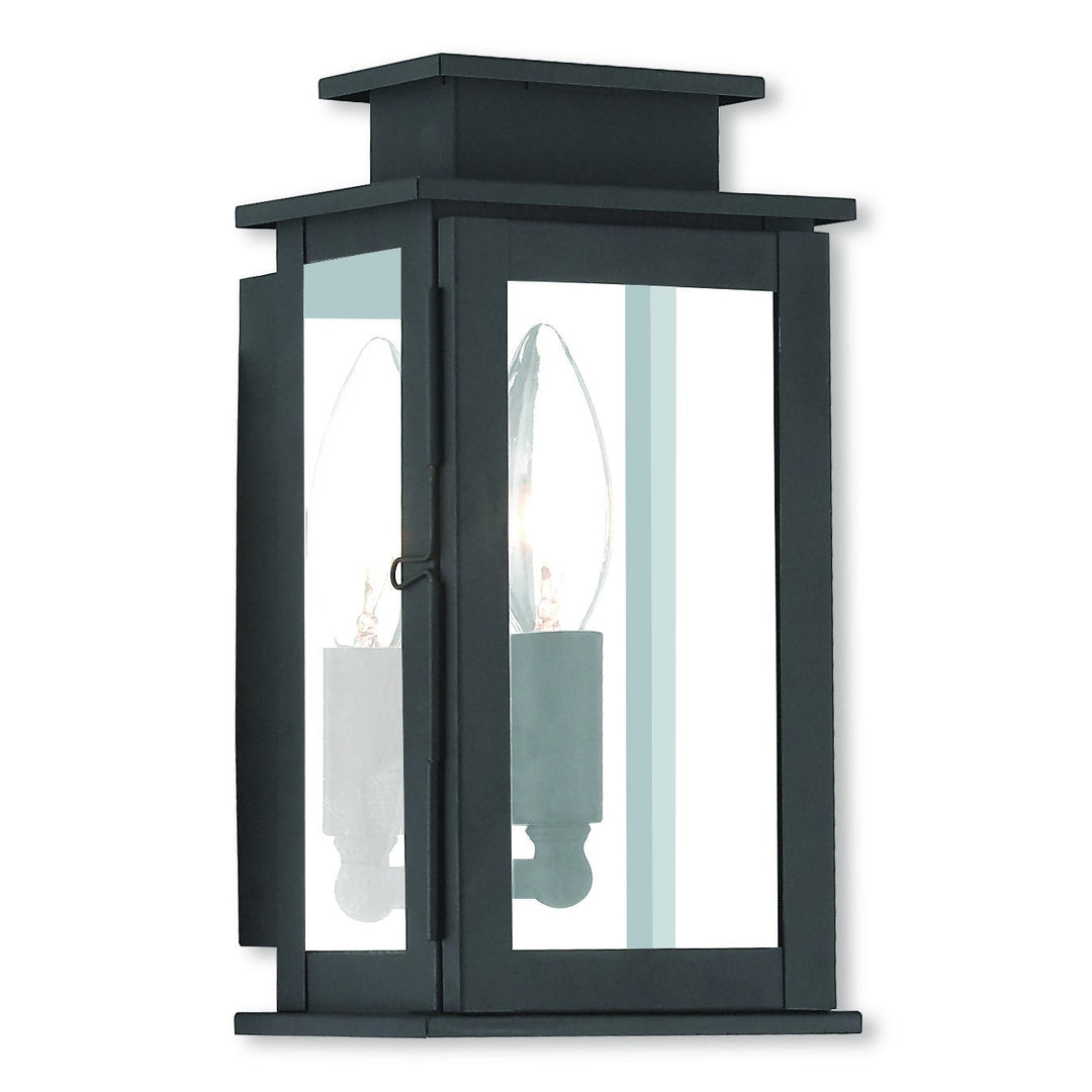 Livex Lighting 20191-04  Princeton Outdoor Black W/ Polished Chrome Stainless Steel