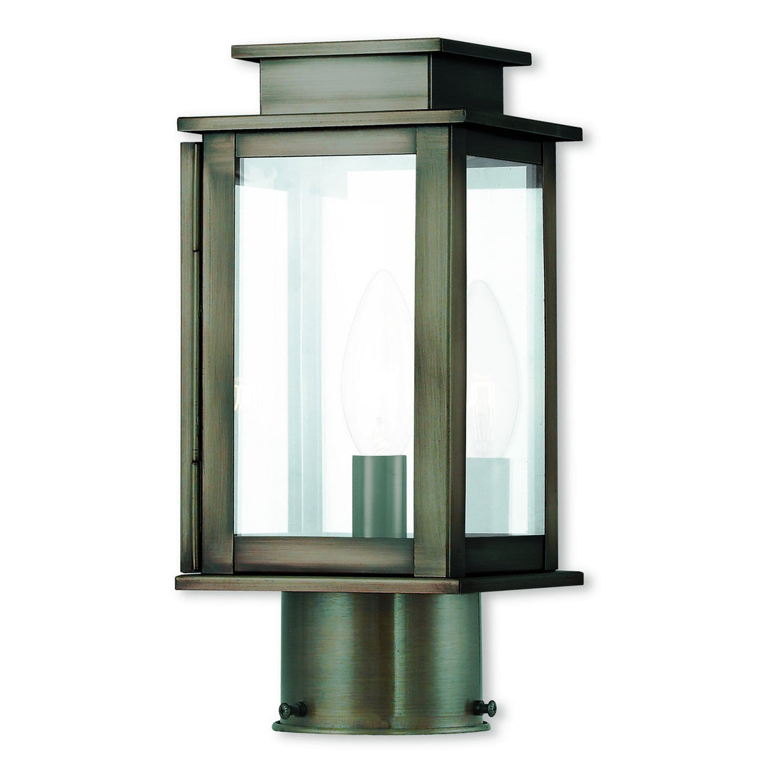 Livex Lighting 20201-29  Princeton Outdoor Vintage Pewter W/ Polished Chrome Stainless Steel