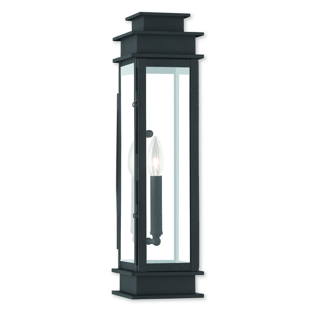 Livex Lighting 20207-04  Princeton Outdoor Black W/ Polished Chrome Stainless Steel