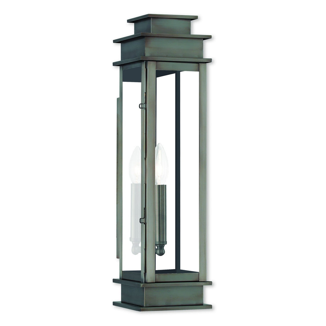 Livex Lighting 20207-29  Princeton Outdoor Vintage Pewter W/ Polished Chrome Stainless Steel