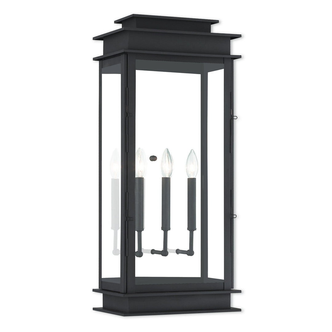 Livex Lighting 20208-07  Princeton Outdoor Bronze W/ Polished Chrome Stainless Steel