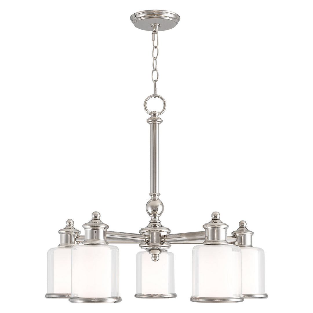 Livex Middlebush 40204-35 Chandelier Light - Polished Nickel