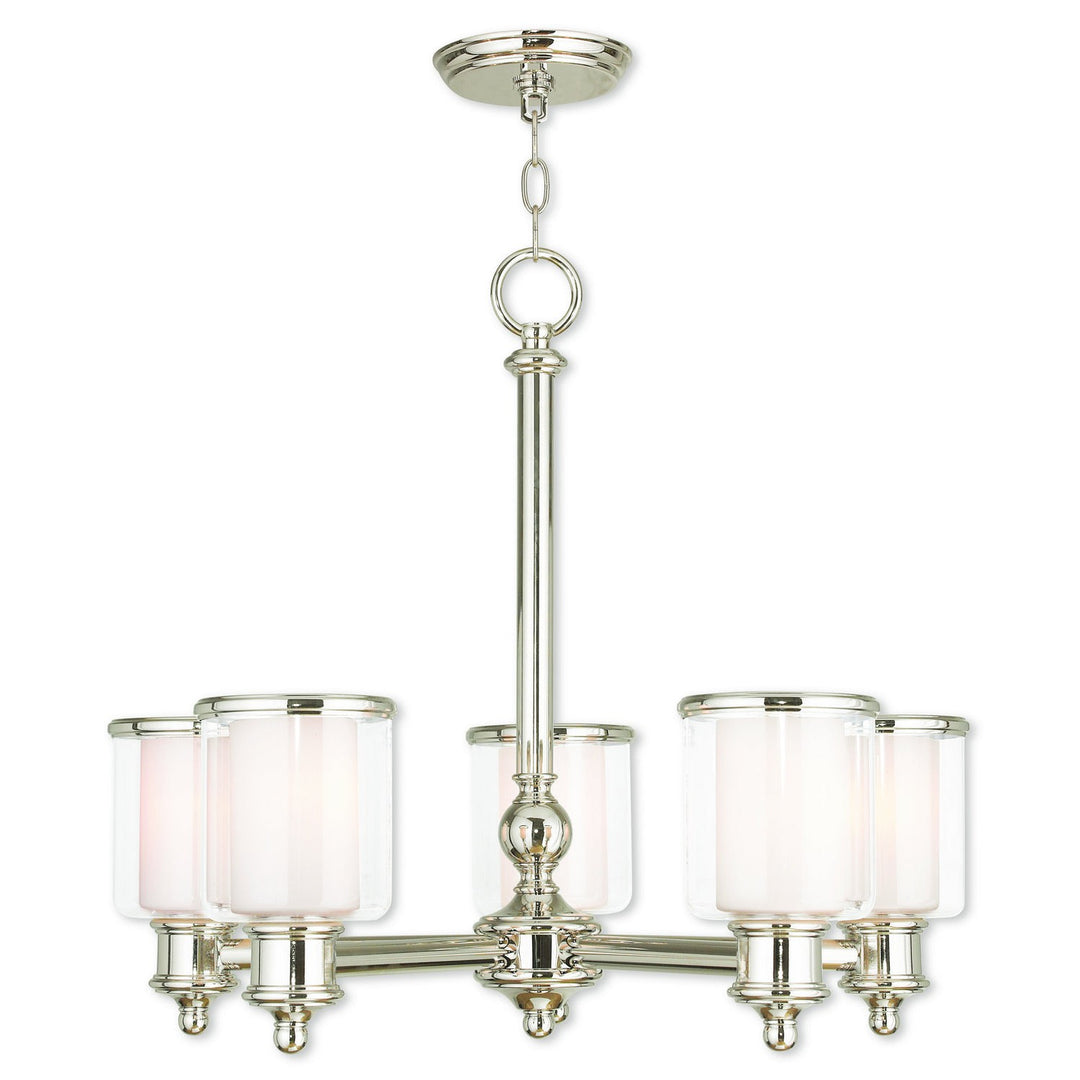 Livex Middlebush 40205-35 Chandelier Light - Polished Nickel