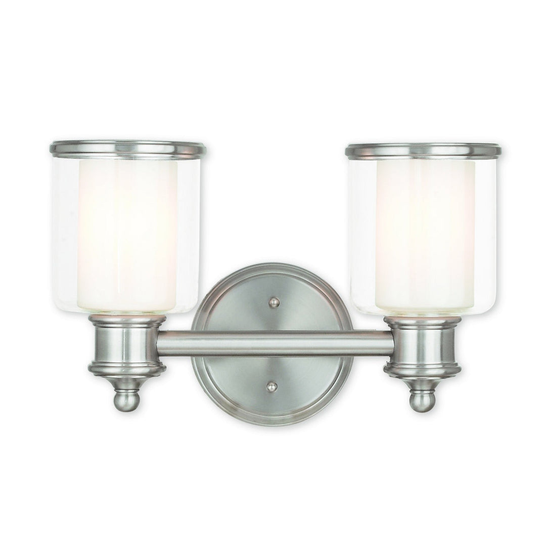 Livex Middlebush 40212-91 Bath Vanity Light 15 in. wide - Brushed Nickel