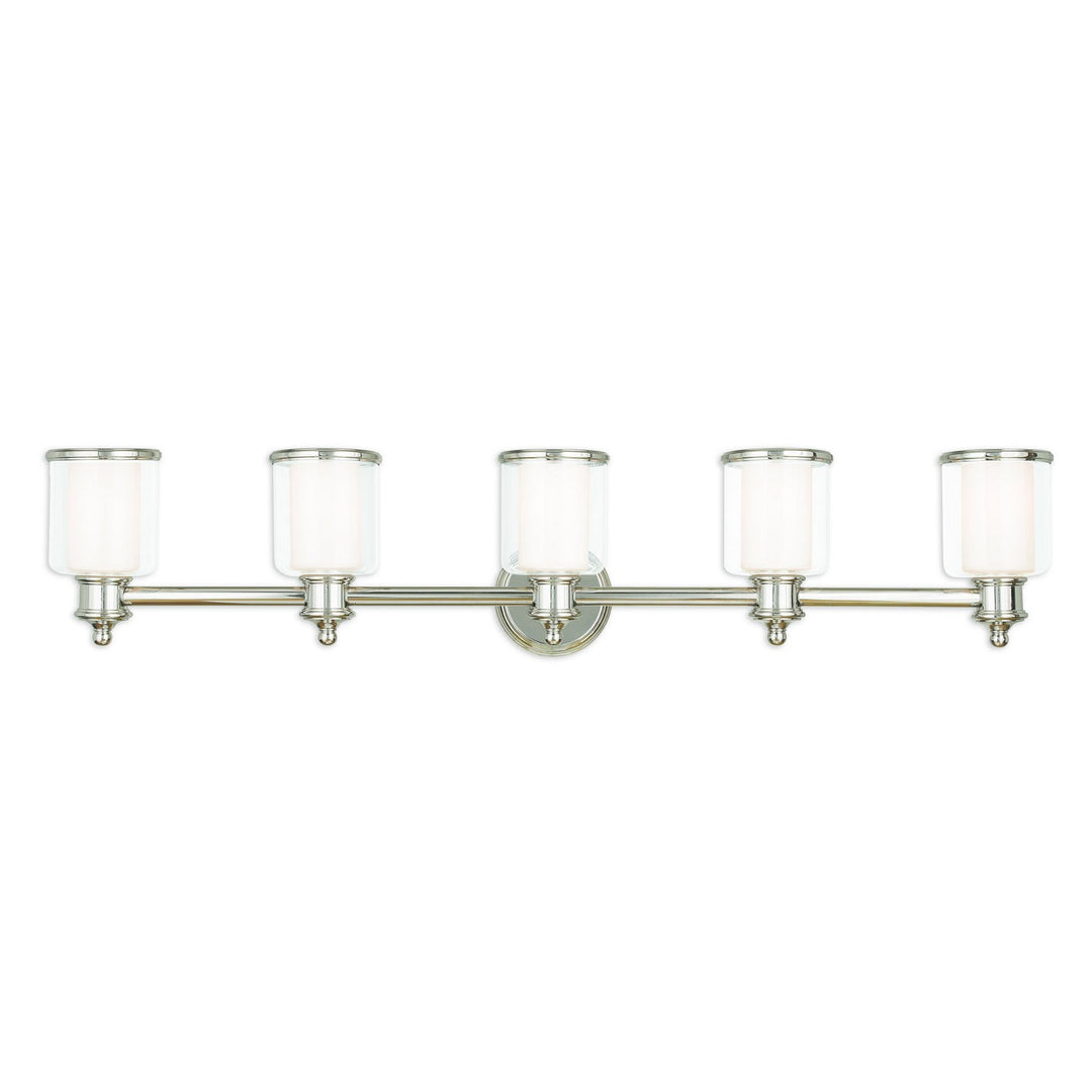 Livex Middlebush 40215-35 Bath Vanity Light 45 in. wide - Polished Nickel