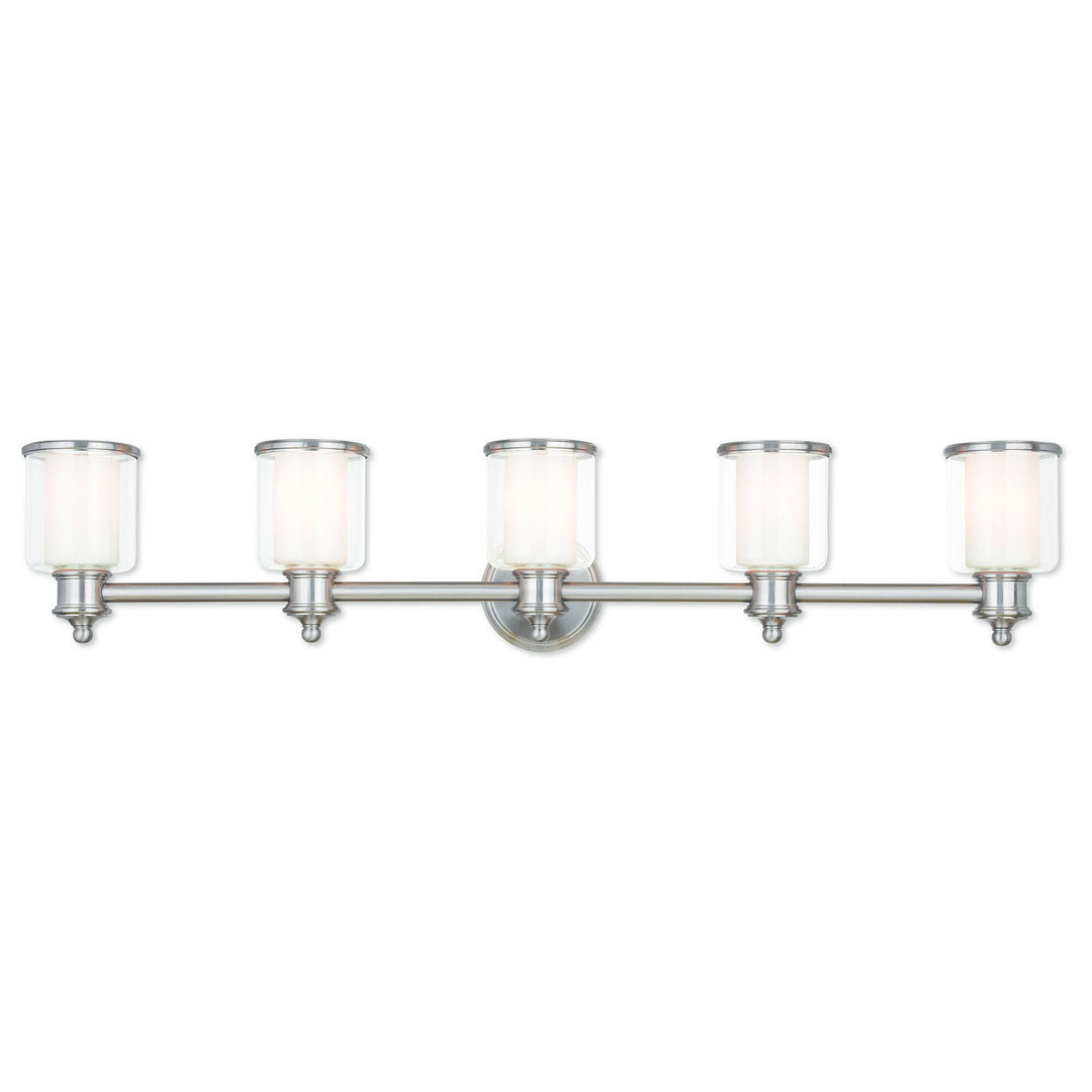 Livex Middlebush 40215-91 Bath Vanity Light 46 in. wide - Brushed Nickel