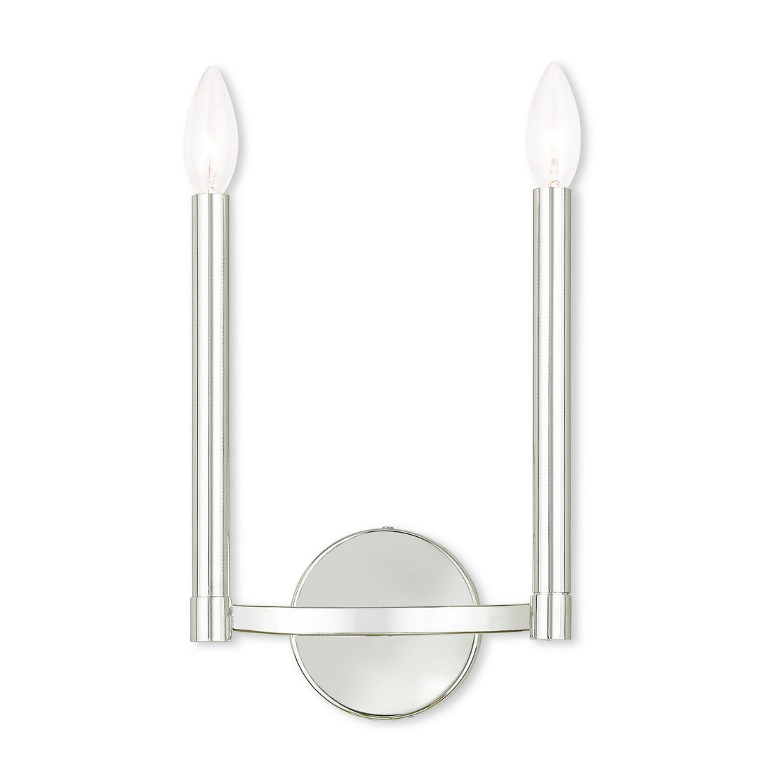 Livex Alpine 40242-35 Wall Sconce Light - Polished Nickel