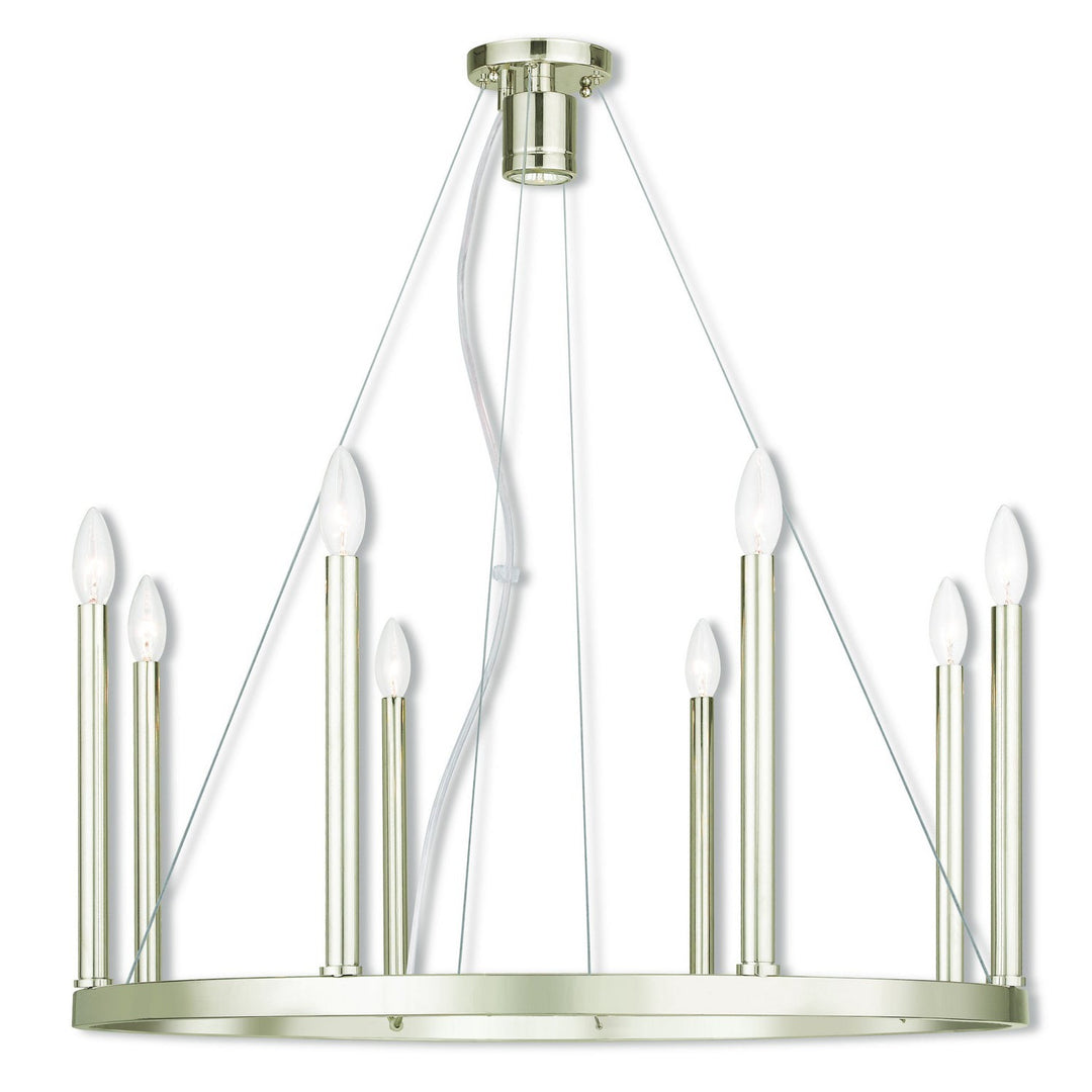 Livex Alpine 40247-35 Chandelier Light - Polished Nickel