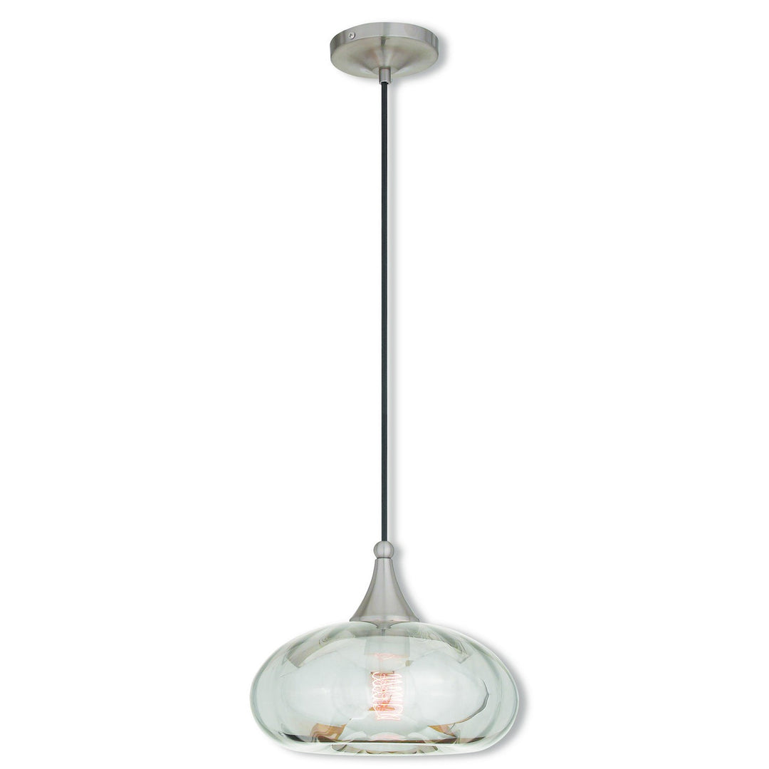 Livex Hand Blown Art Glass Mini Pendants 40603-91 Pendant Light - Brushed Nickel