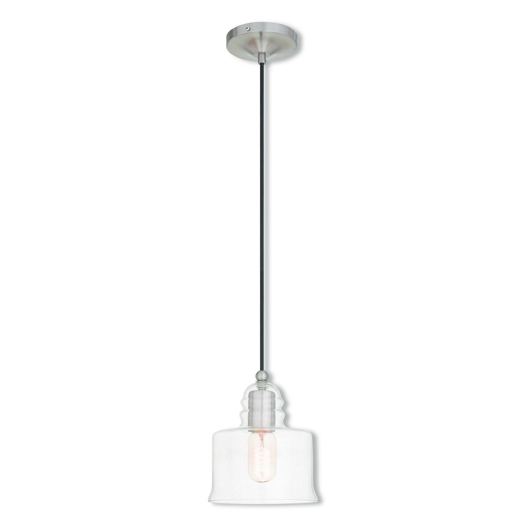 Livex Hand Blown Art Glass Mini Pendants 40606-91 Pendant Light - Brushed Nickel