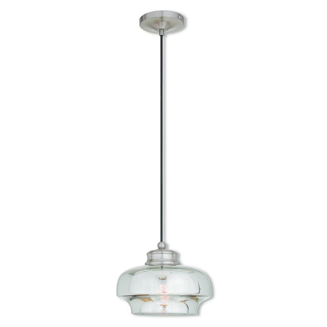 Livex Hand Blown Art Glass Mini Pendants 40607-91 Pendant Light - Brushed Nickel