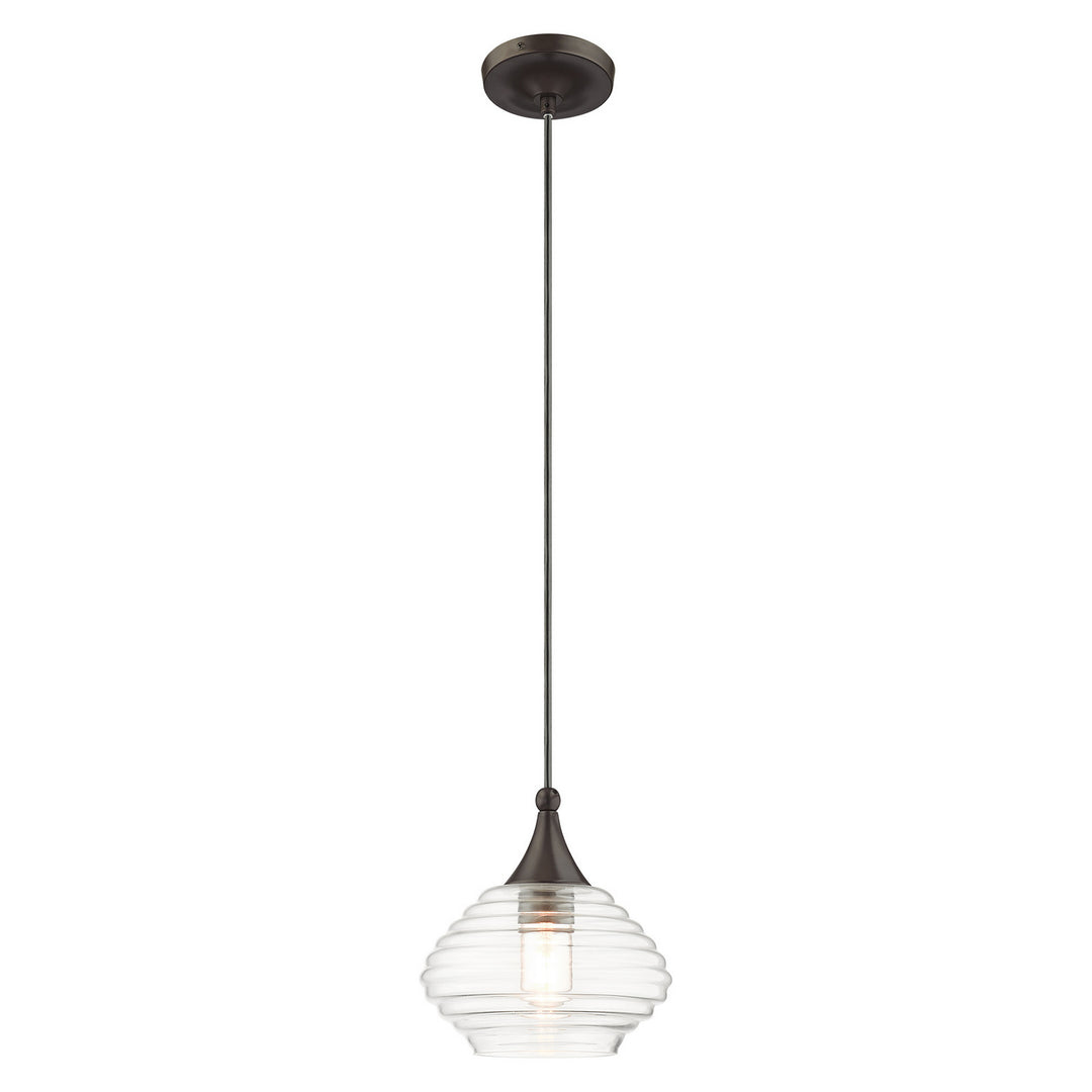 Livex Hand Blown Art Glass Mini Pendants 40610-92 Pendant Light - English Bronze