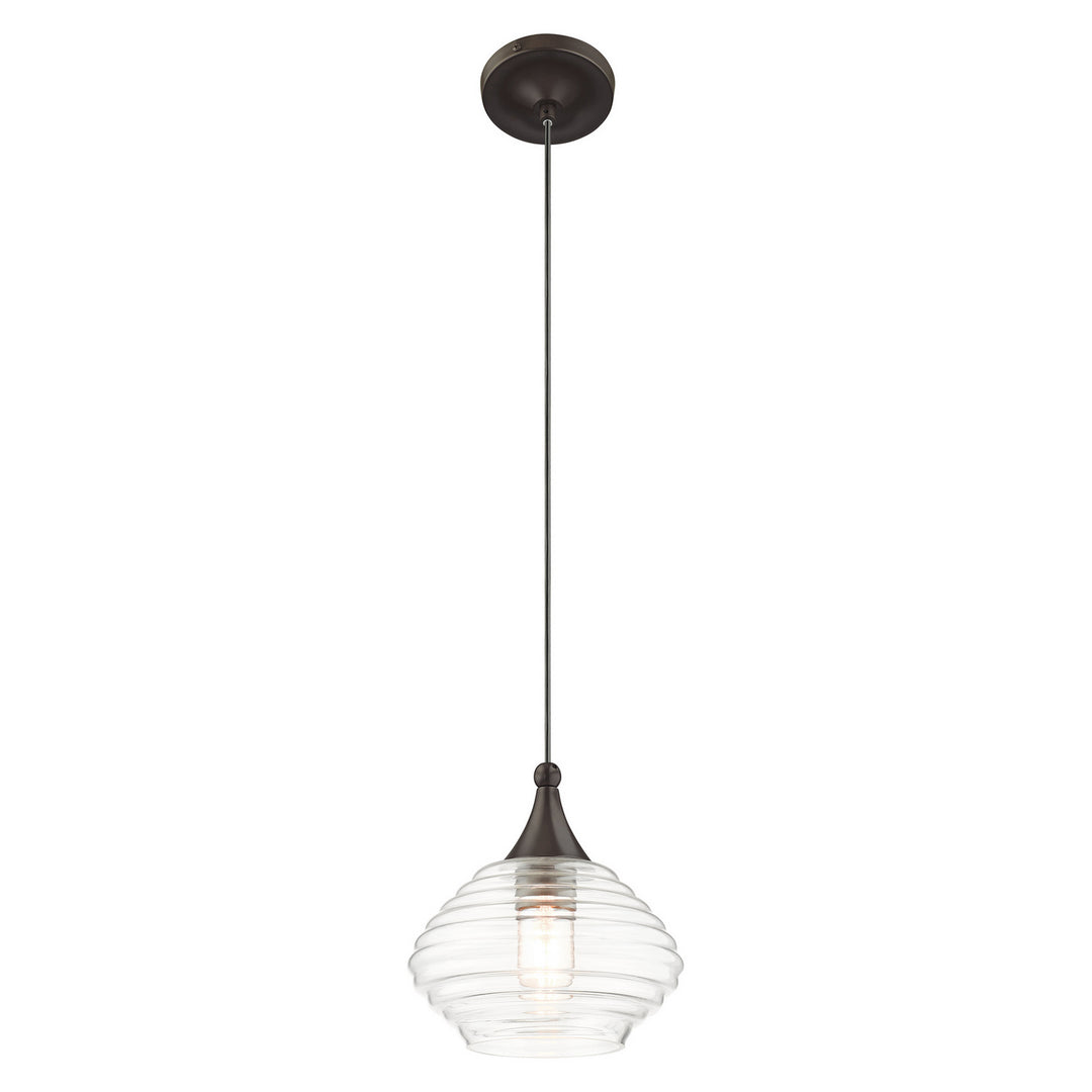 Livex Hand Blown Art Glass Mini Pendants 40610-92 Pendant Light - English Bronze