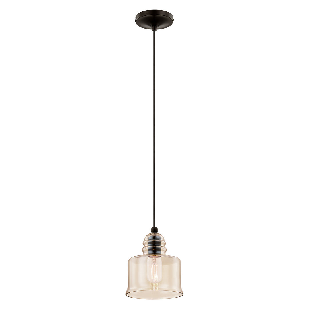 Livex Hand Blown Art Glass Mini Pendants 40630-92 Pendant Light - English Bronze