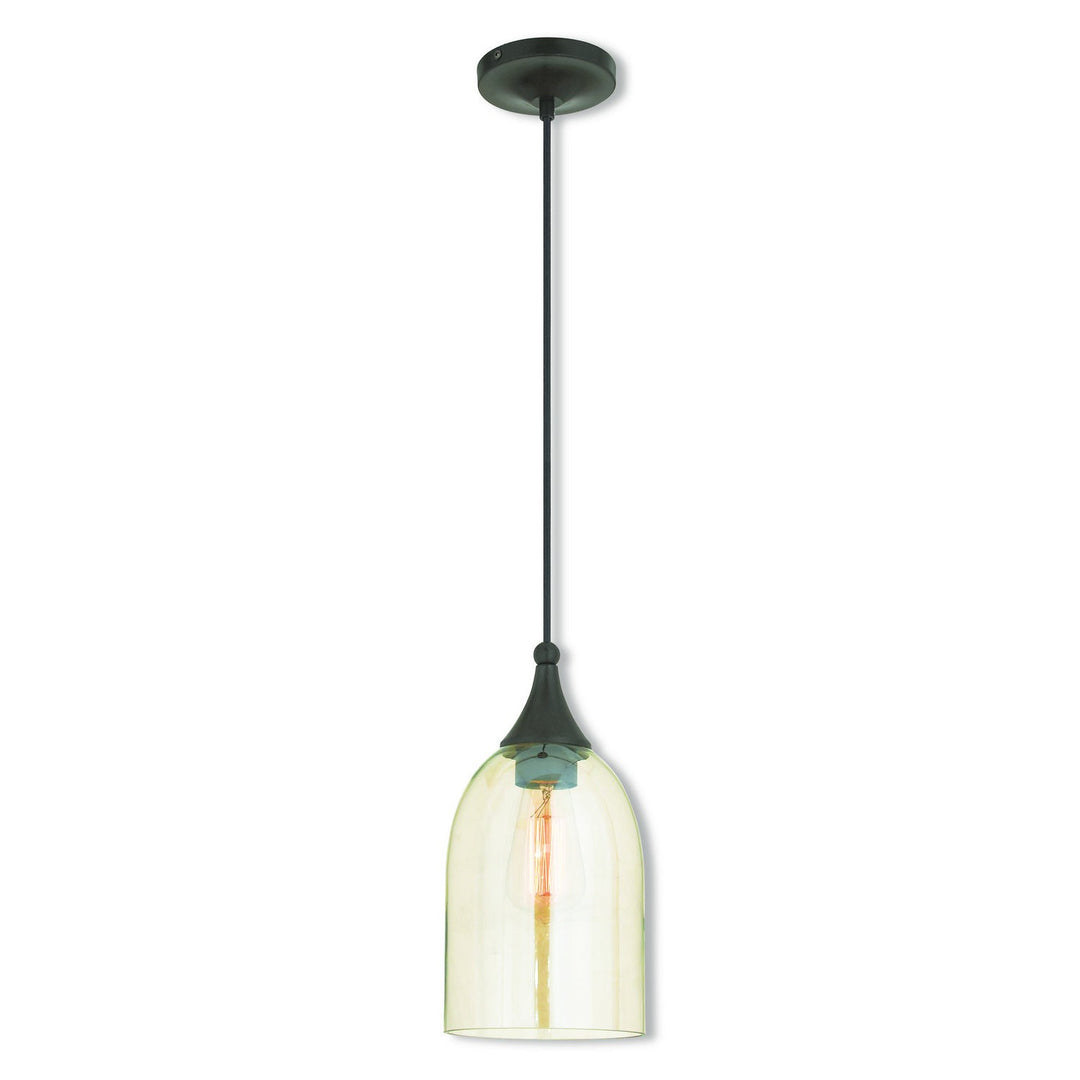 Livex Hand Blown Art Glass Mini Pendants 40632-92 Pendant Light - English Bronze
