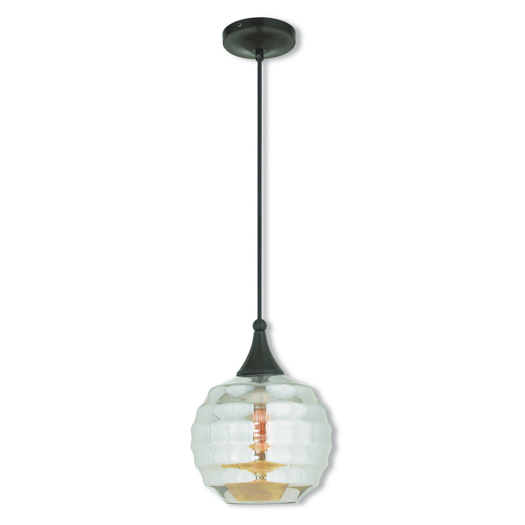 Livex Art Glass Mini Pendants 40636-92 Pendant Light - English Bronze