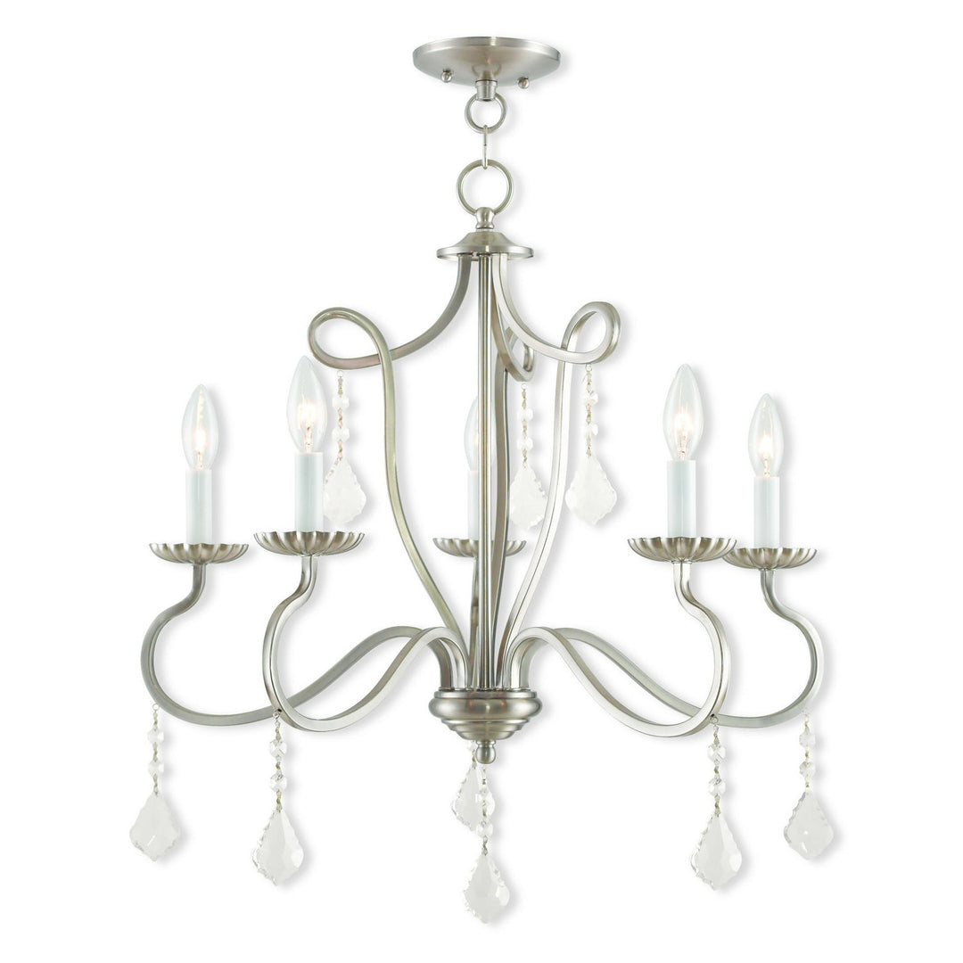 Livex Callisto 40775-91 Chandelier Light - Brushed Nickel