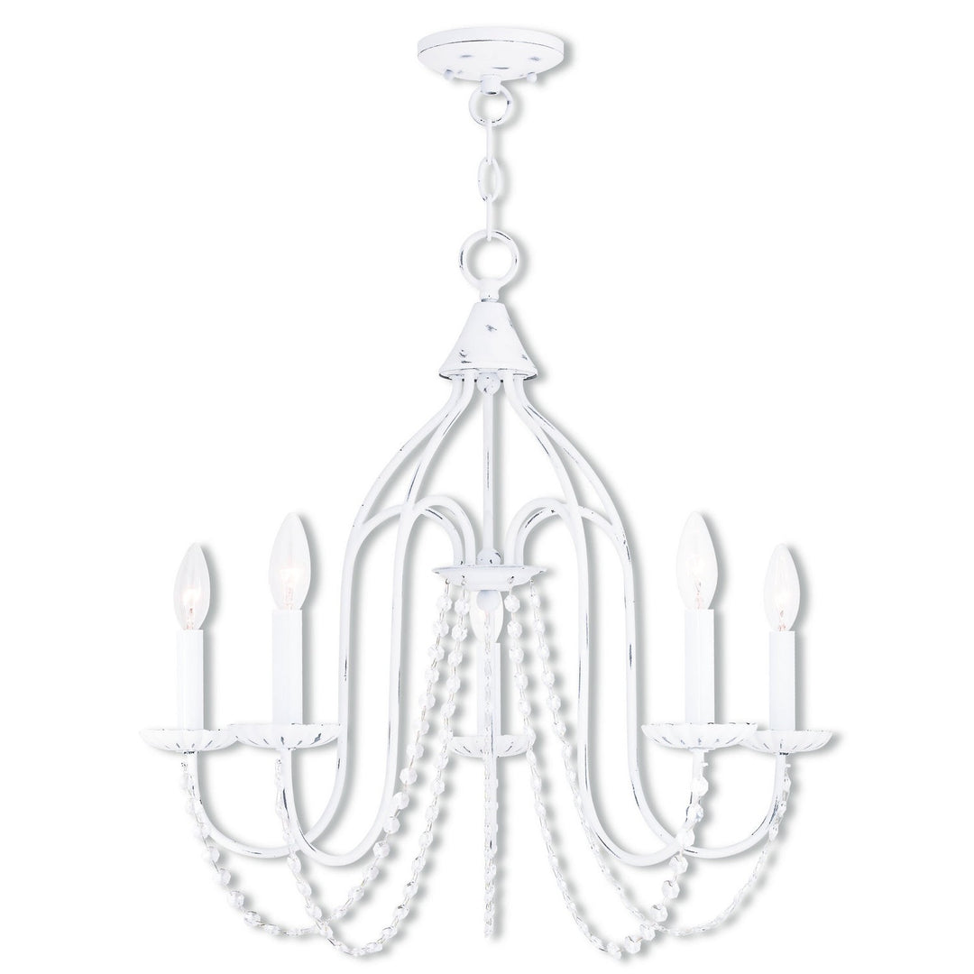 Livex Alessia 40795-60 Chandelier Light - Antique White