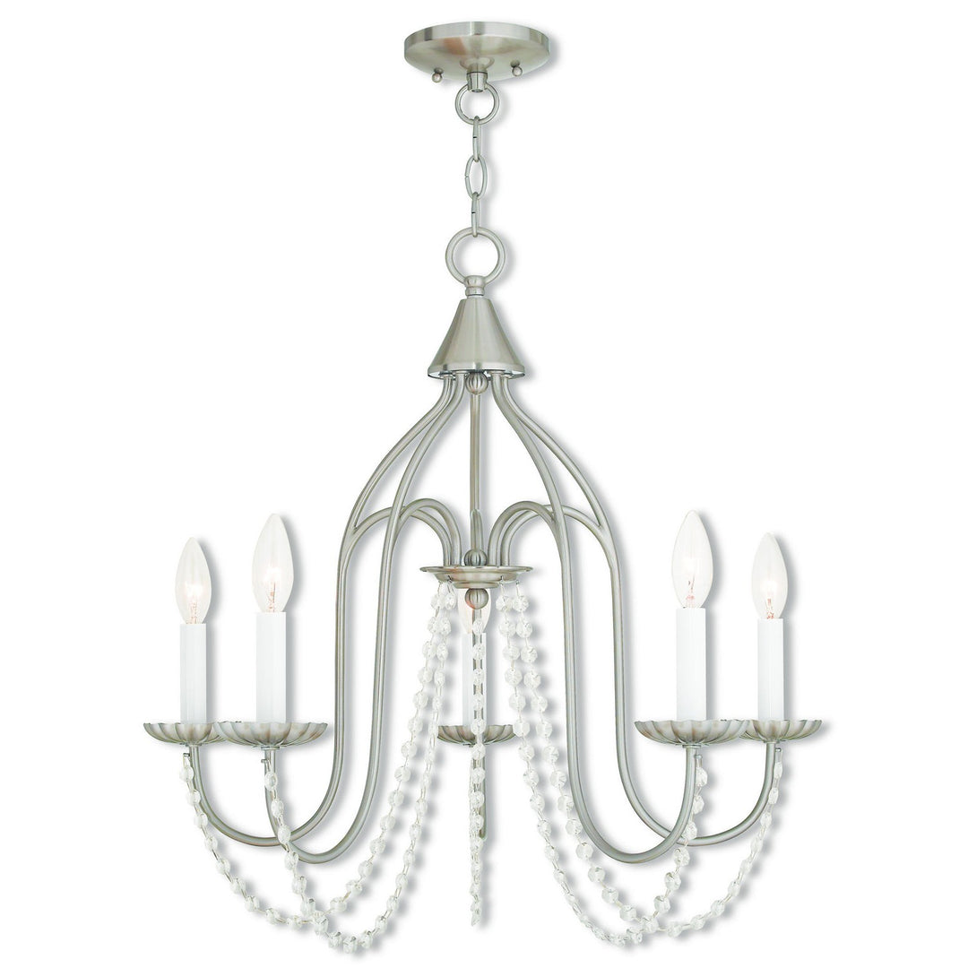 Livex Alessia 40795-91 Chandelier Light - Brushed Nickel