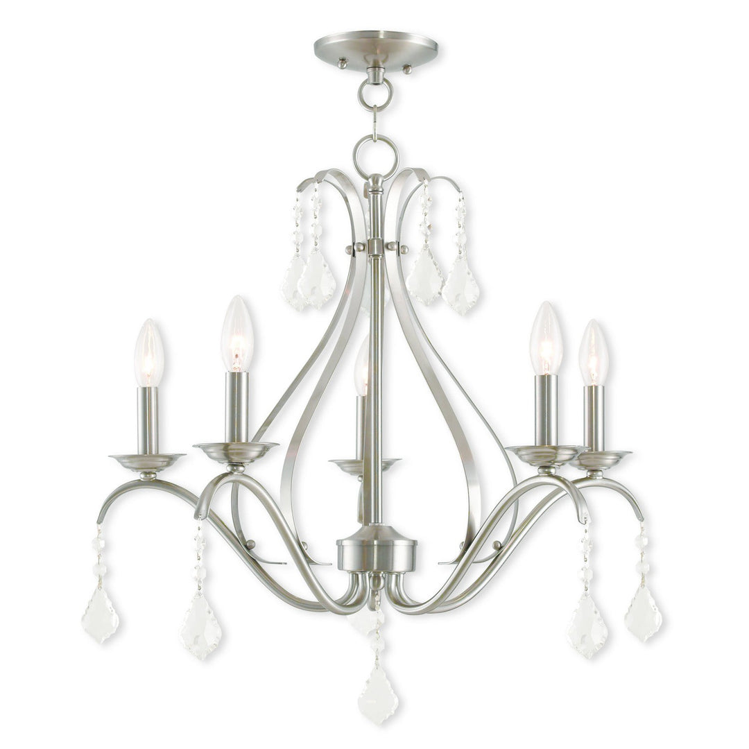 Livex Caterina 40845-91 Chandelier Light - Brushed Nickel