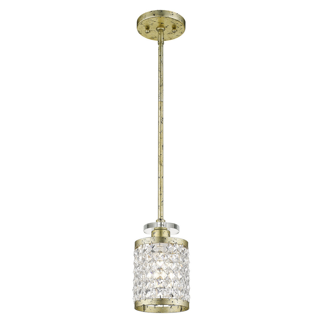 Livex Grammercy 50560-28 Pendant Light - Hand Applied Winter Gold