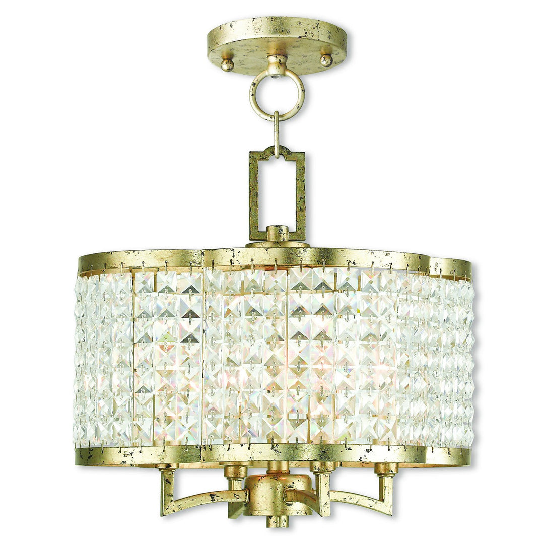 Livex Grammercy 50574-28 Ceiling Light - Hand Applied Winter Gold