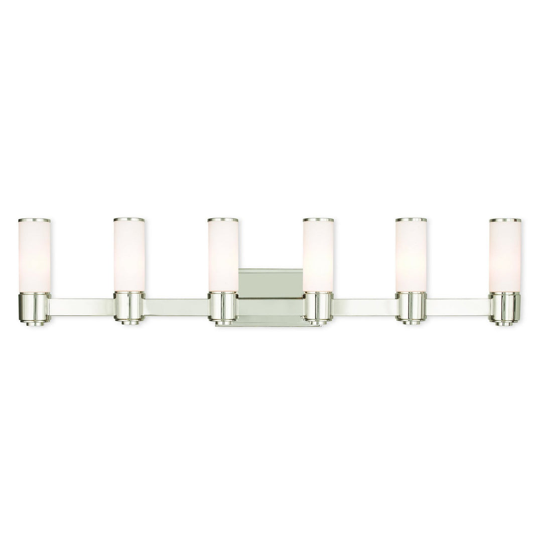 Livex Weston 52126-35 Bath Vanity Light 46 in. wide - Polished Nickel