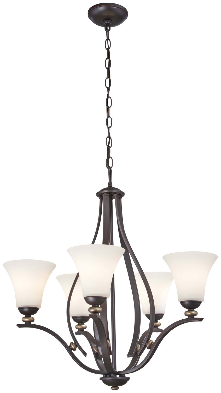 Minka-Lavery Shadowglen 3285-589 Chandelier Light - Lathan Bronze With Gold Highli