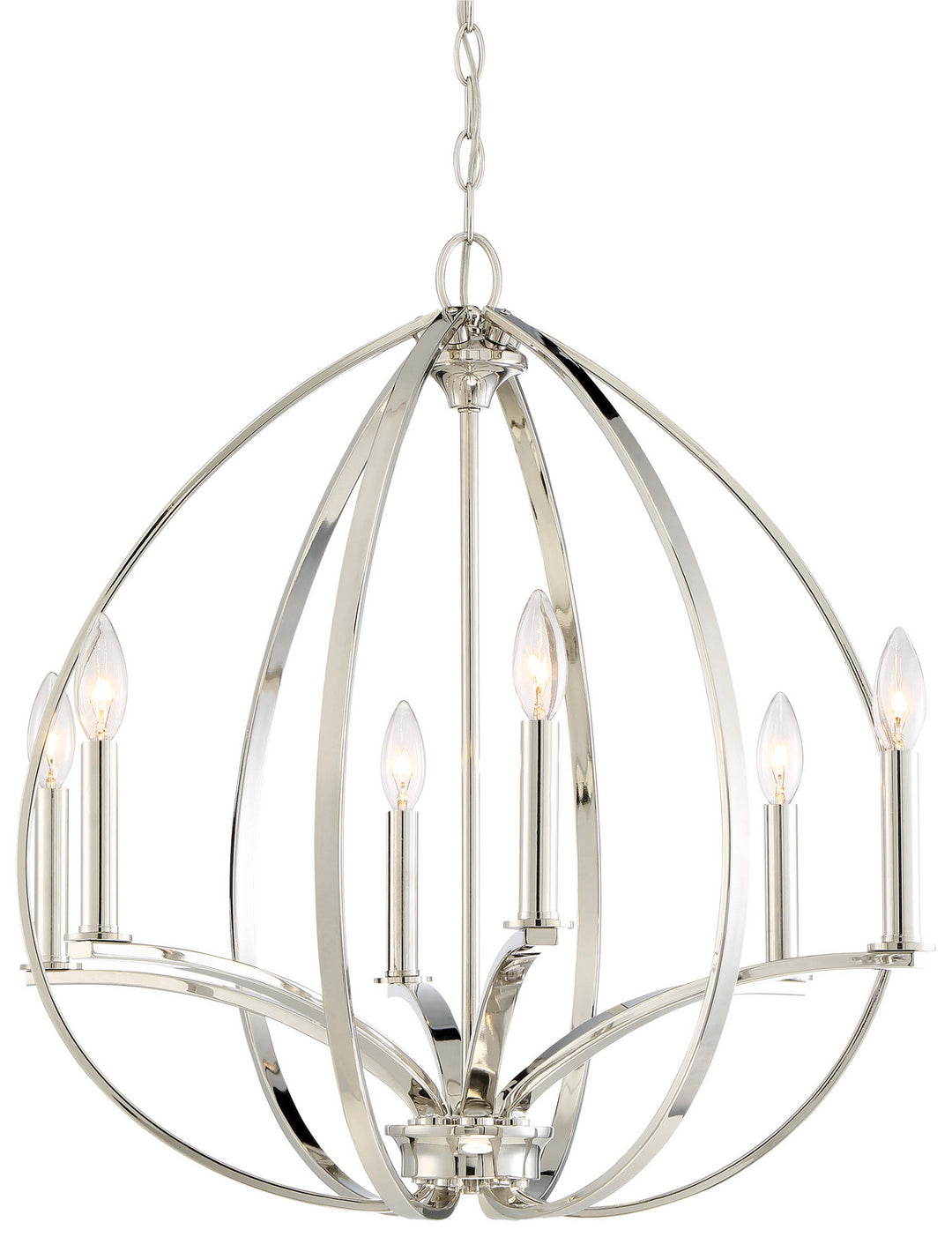 Minka-Lavery Tilbury 4986-613 Pendant Light - Polished Nickel